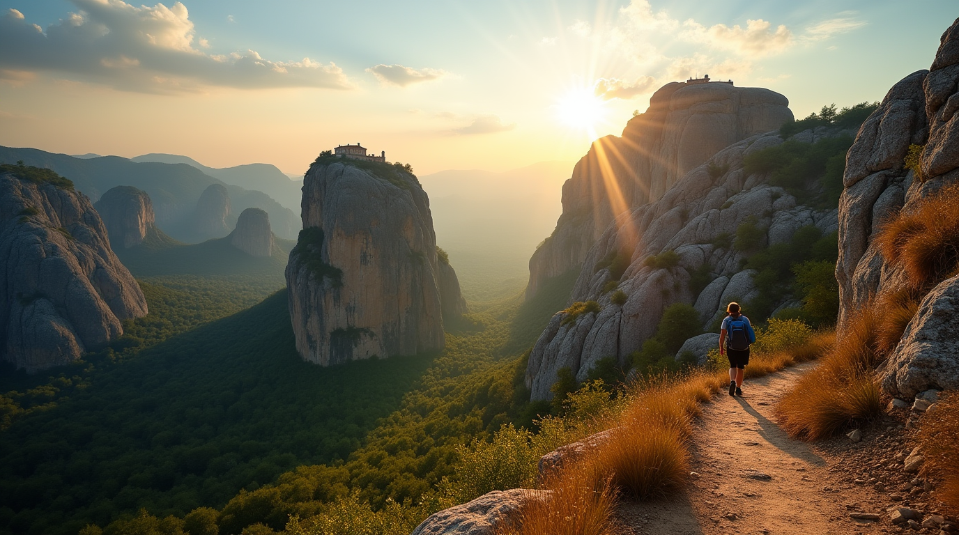 Hiking in Meteora Greece