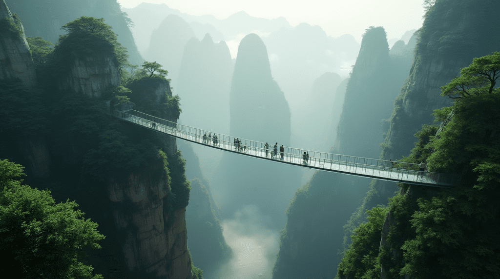 Glass Bridge Zhangjiajie National Forest Park