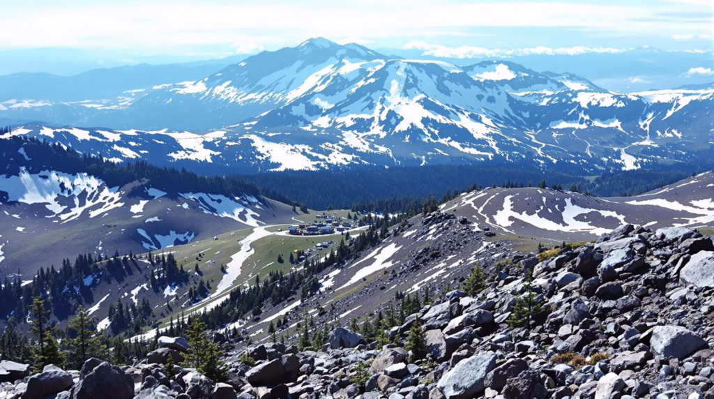 Hiking trails and visitor information for Mount Rainier National Park, Washington, USA