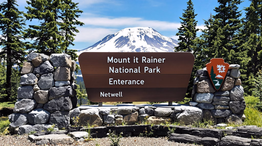 National Park Entrances and Access Points - Mount Rainier National Park, Washington State