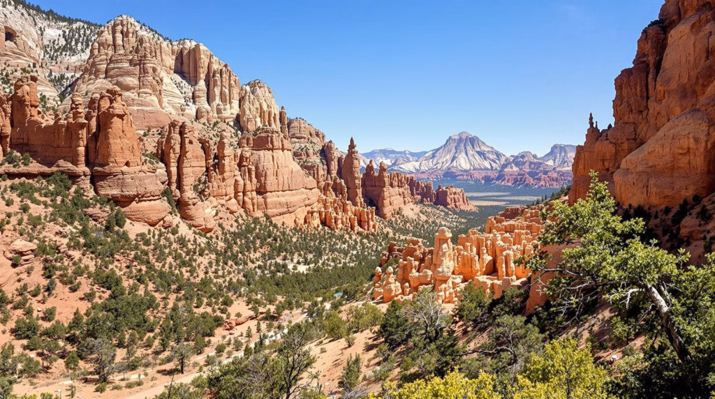 Travel route details between Zion National Park and Bryce Canyon National Park in Utah